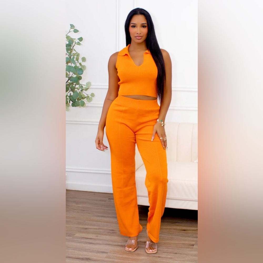 RIVIR Vibrant Orange Women's Jumpsuit SZ M - Picture 4 of 9